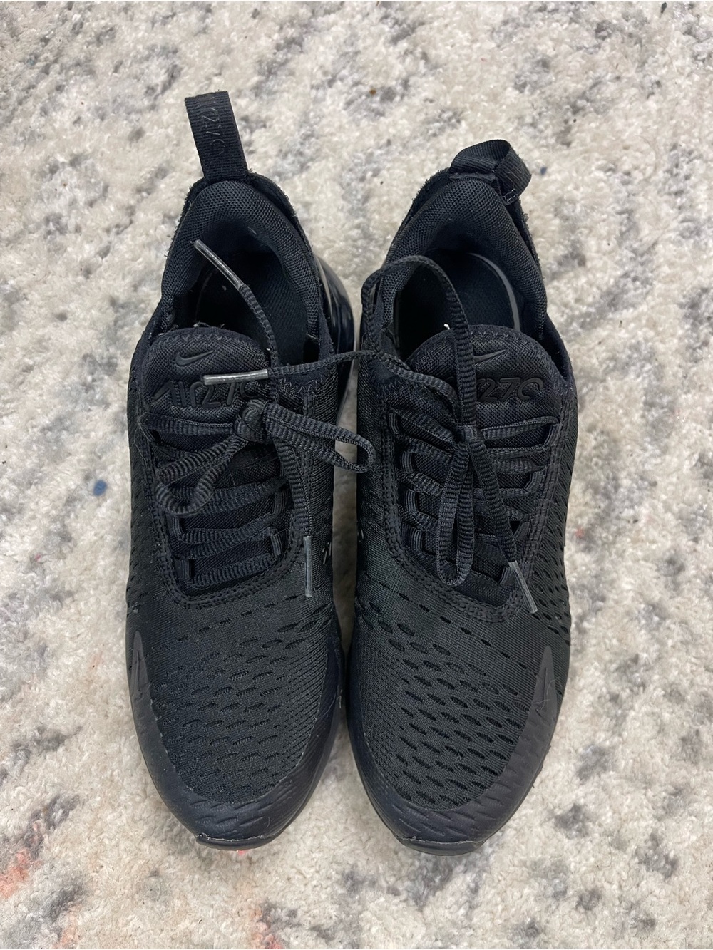 Nike Airmax 270 All-Black Lightweight Sneakers 6.5Y